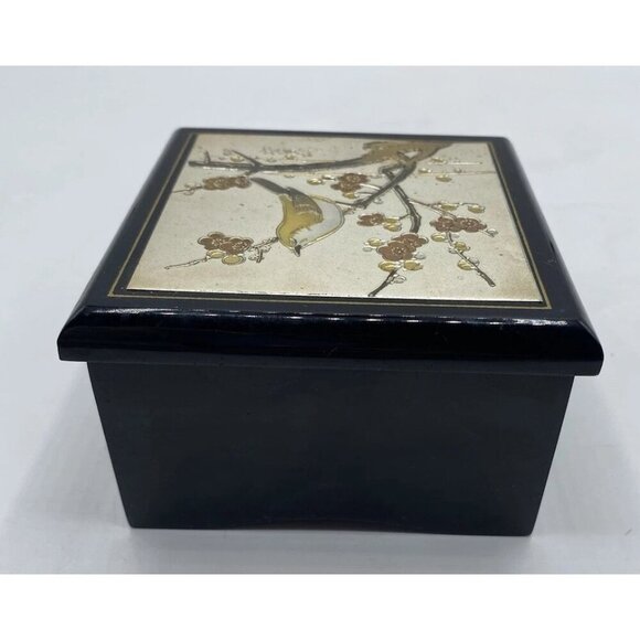 Vintage Westland Original Music Jewelry Box Bird Japan Edelweiss Tested Working - Picture 11 of 16